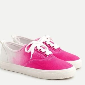 J.Crew Womens Colorblock Dip Dyed Fuchsia Sneakers shoes sz 10H